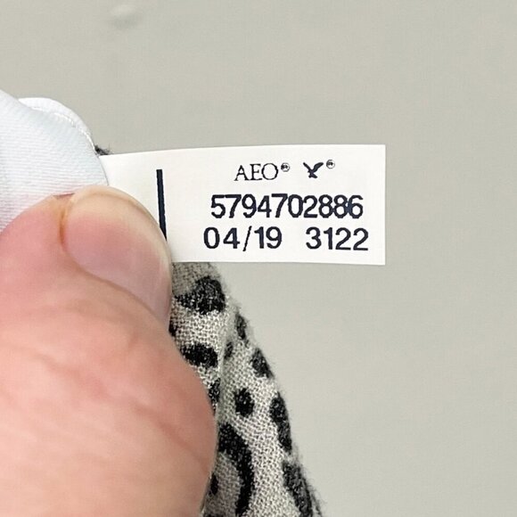 American Eagle Women's Mini Skirt XS High Waisted Leopard Print Ruffled Hem Tan - Picture 7 of 8